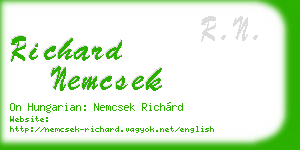 richard nemcsek business card