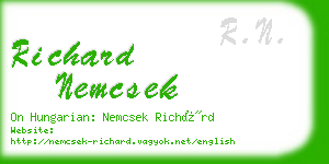 richard nemcsek business card